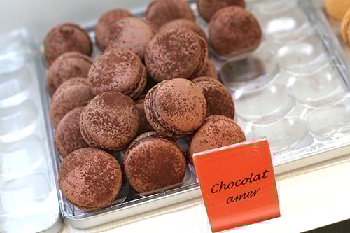 chocolat amer macarons