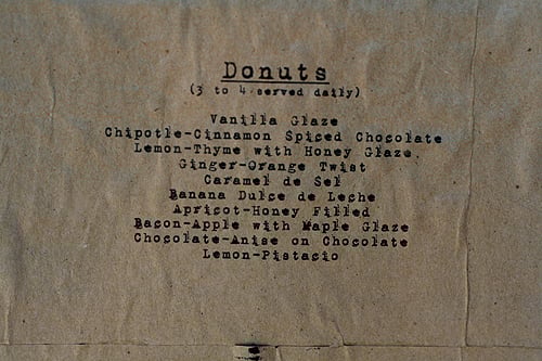 donut menu