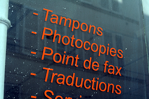 tampons fax traductions