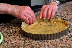 dough pressing in mold