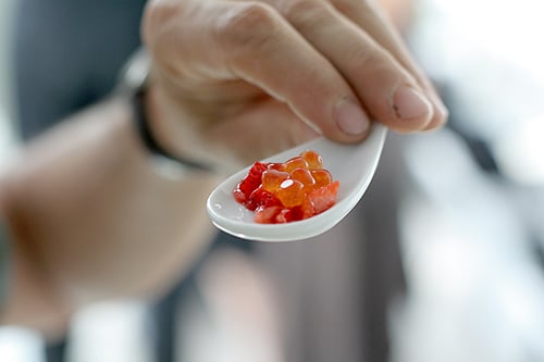 strawberries and caviar