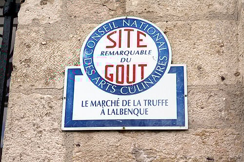 truffle market sign