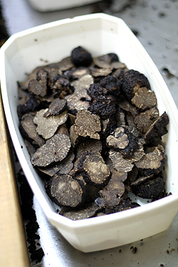 sliced truffles