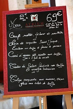 auxerre menu