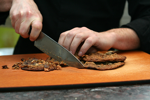 chopping cookies