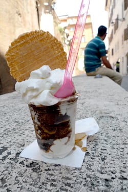 coffee granita con panna