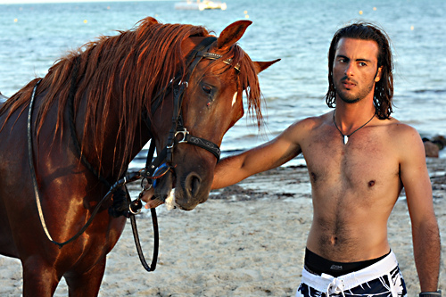 man & horse