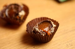 pretzel coated fleur de sel caramel