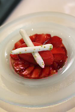 fraises and gruyรจre double cream