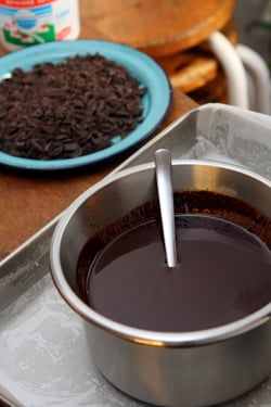 melted chocolate for brownies