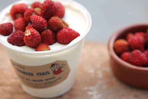 fraises n fromage blanc