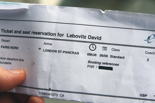 Eurostar ticket