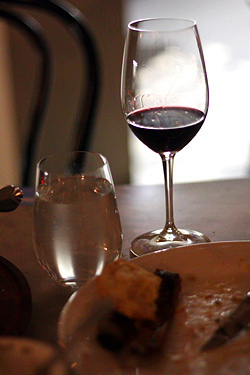 red wine at Porteรฑo