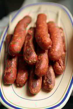 Corn dogs - grilled merguez