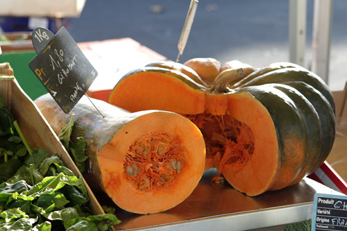 squash at market in Cognac
