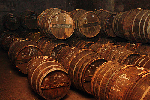 Cognac barrel aging
