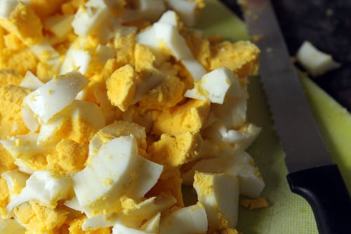 making egg salad