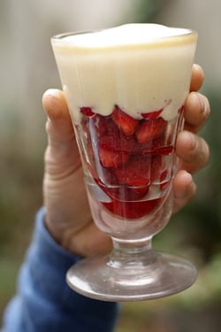 strawberries in sabayon