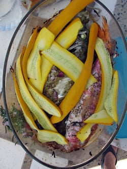 fish and zucchini