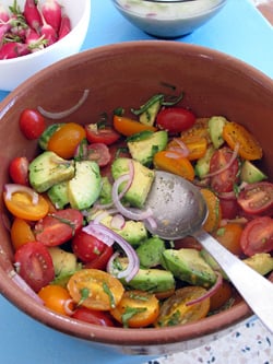 tomato avocado salad