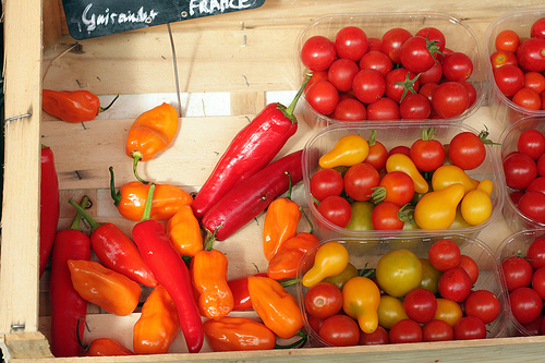 peppers and tomatoes