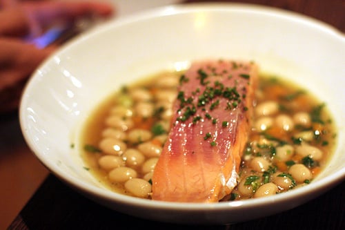 salmon with beans