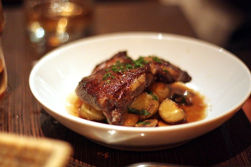 entrecote steak and potatoes