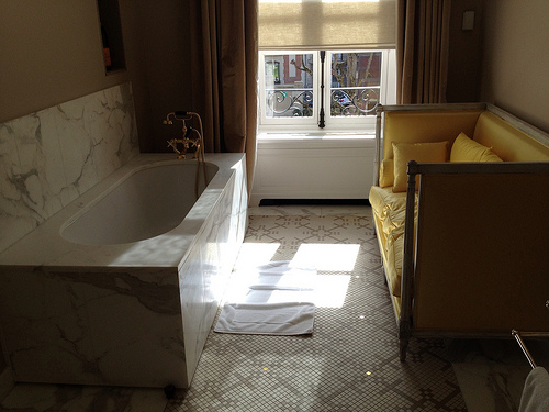 Nothing like a couch in your bathroom