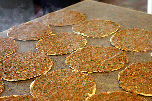 Lebanese sandwiches from oven at Ichkhanian