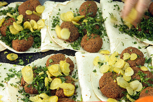 falafel and pickles