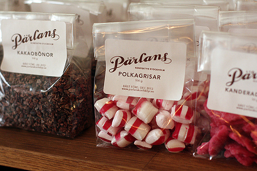 Swedish peppermints at Pรคrlans Confectionary/Konfektyr