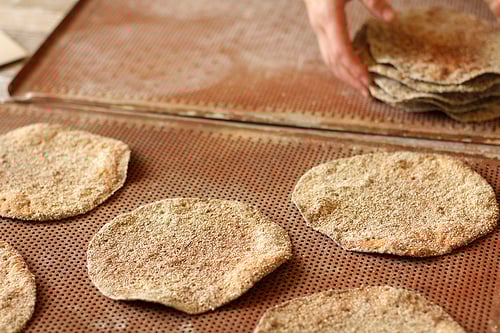 flatbreads at Rosendals Trรคdgรฅrd