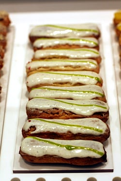 green tea eclairs