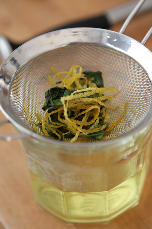 lemon-basil syrup