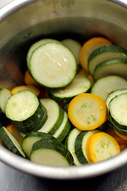 sliced zucchini for grilling