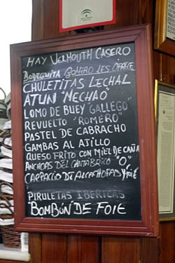 tapas blackboard