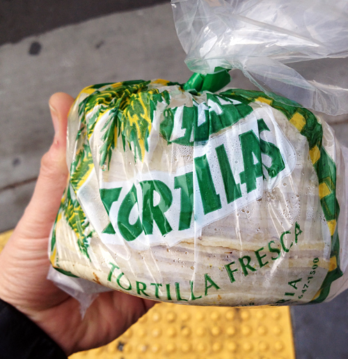 Fresh tortillas from La Palma