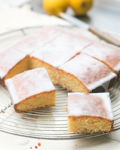 White Chocolate Cake with Lemon Glaze