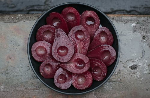 Red Wine Poached Pear Tart