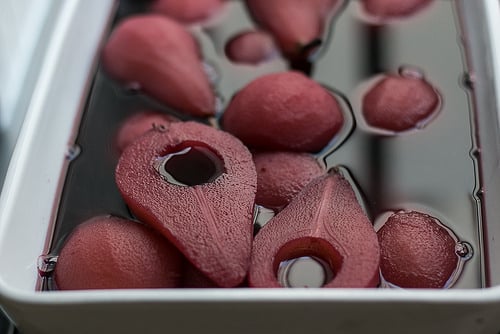 Red Wine Poached Pear Tart