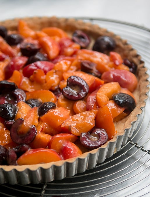 Apricot Cherry Marzipan tart recipe-5