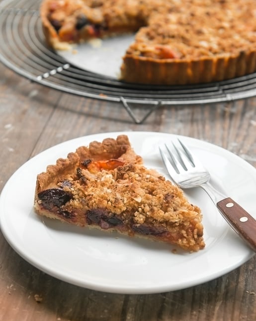 Apricot Cherry Marzipan tart recipe-9