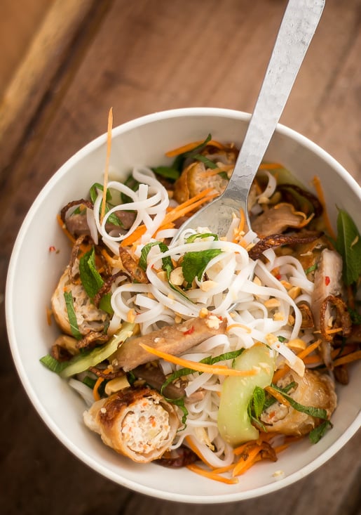 Vietnamese Rice Noodle Salad-9