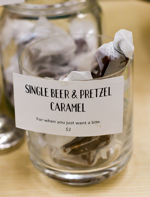 Beer and pretzel caramels at Liddabit Sweets New York City