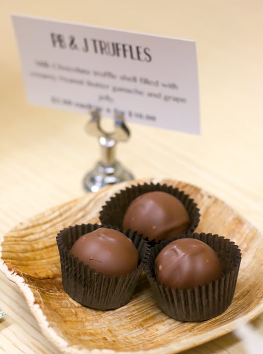 Peanut butter and jelly truffles at Liddabit Sweets New York City