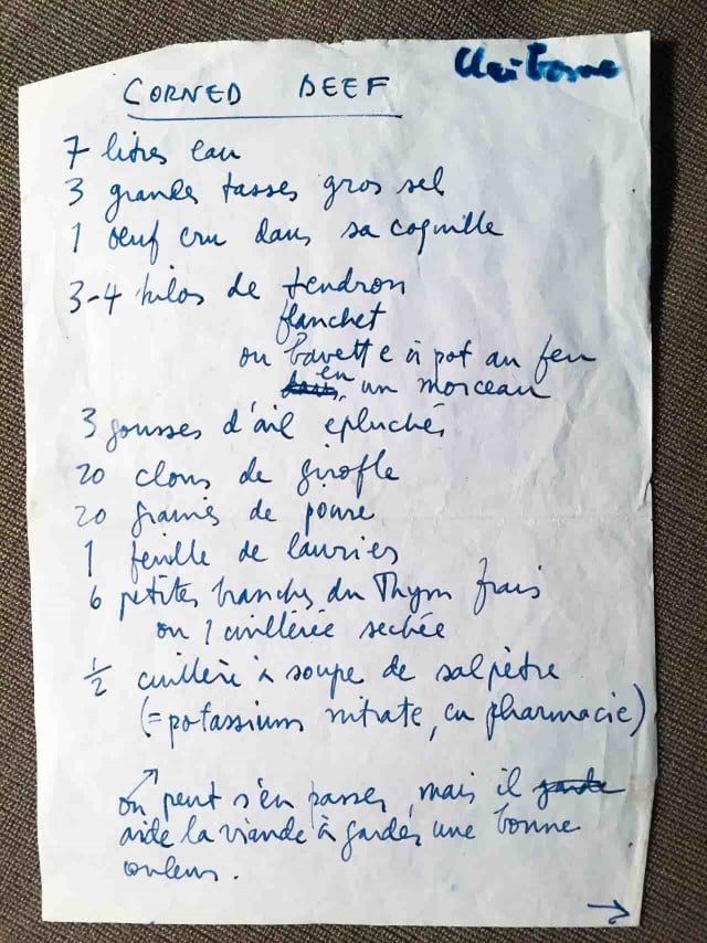 French corned beef drawing recipe