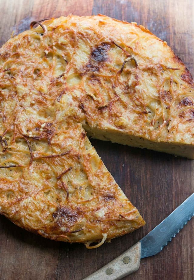 Spaghetti pie
