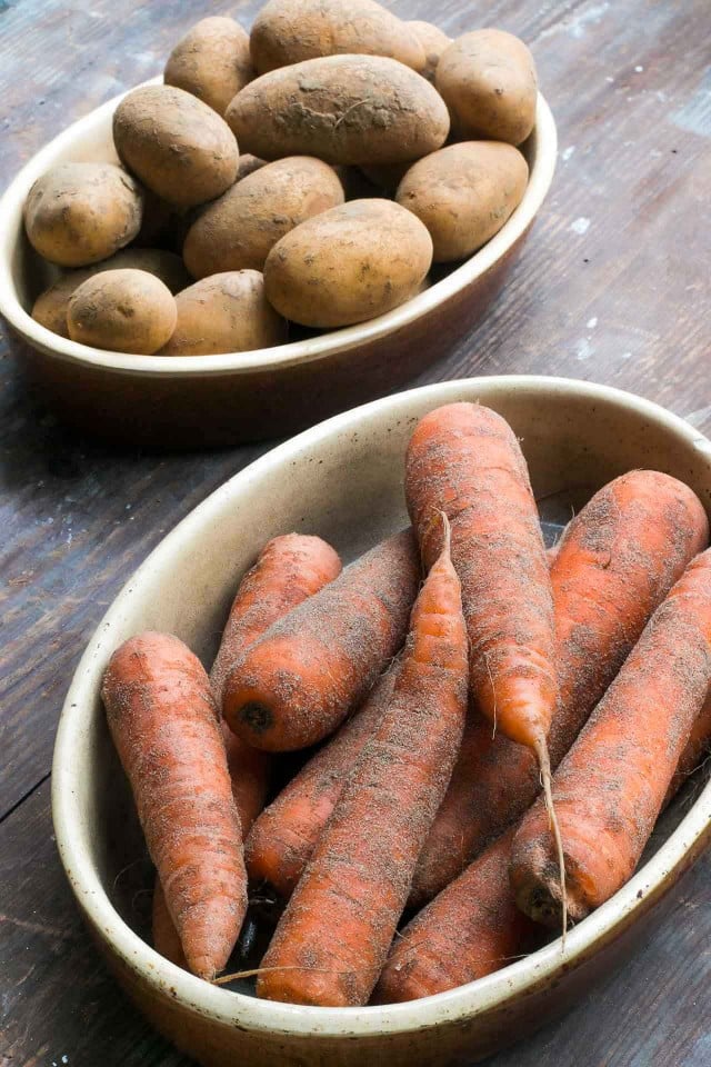 carrots and potatoes