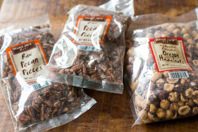 hazelnuts and pecans