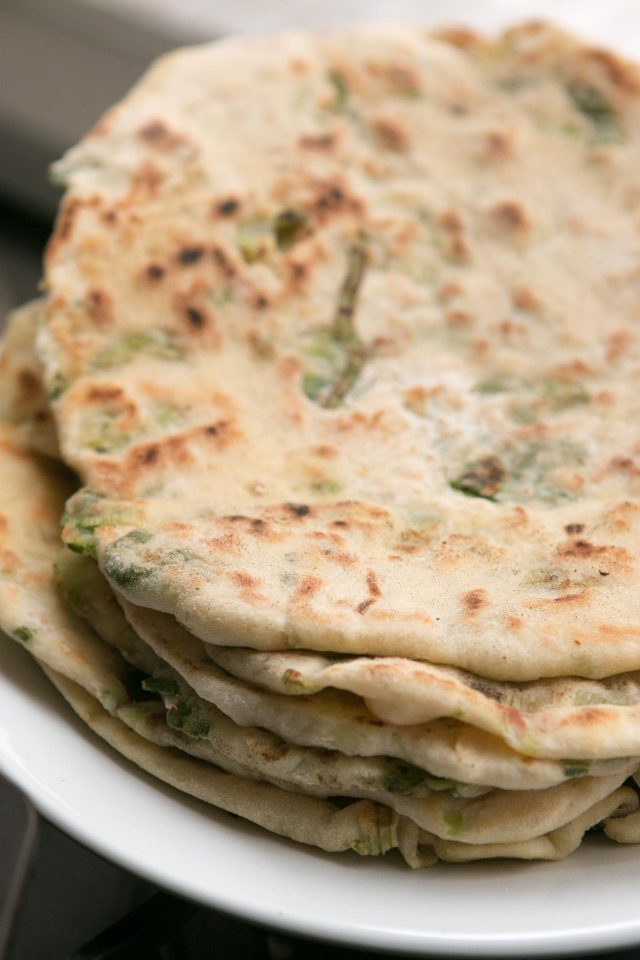 green onion flatbread